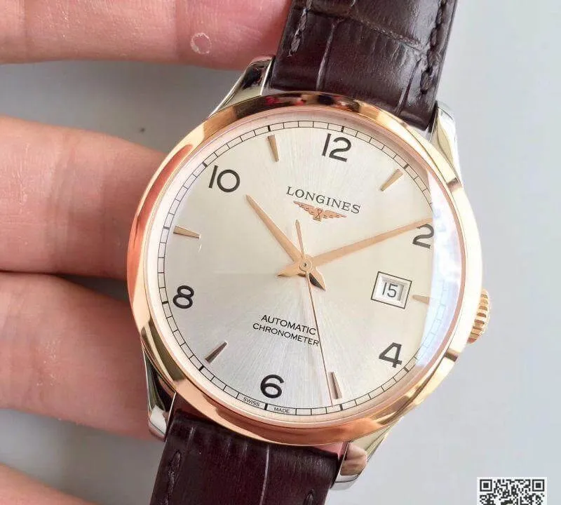 Longines Record L2.820.4.76.2 1:1 Best Edition Replica Watch Swiss ETA2892 Silver Dial